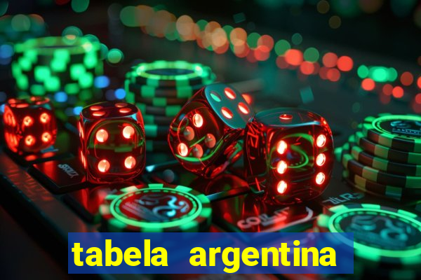 tabela argentina torneo betano